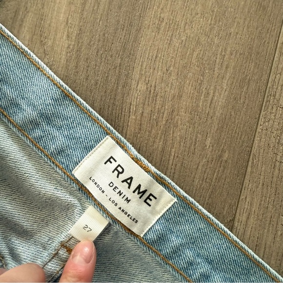 New Frame Le Panel Cropped Flare Hurley Denim Jeans - Picture 9 of 10